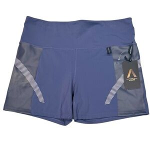 ATHLETA Legend Shortie Bike Short    Allyson Felix High Rise Blue NWT 2X